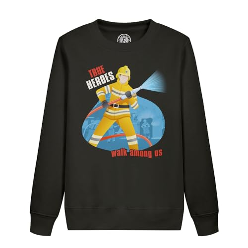Sweatshirt enfant pompier Les Vrais Héros en coton confortable