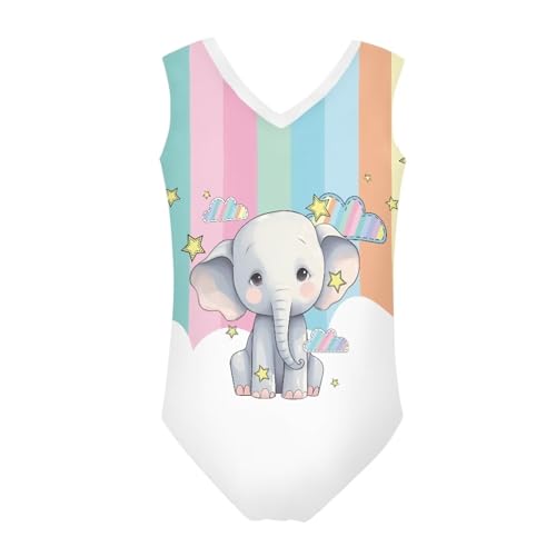 Image of Biyejit Girls Leotards Dance Sport Wear Gymnastics One-Piece Swimwear for Kids 3-14 Years