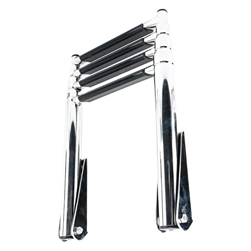 Xeternity-Made 4 Step Ladder 316 Stainless Steel Telescoping Ladder, 900 Pound Capacity For Marine Yacht/Swimming Pool With Retaining Strap #TOP6