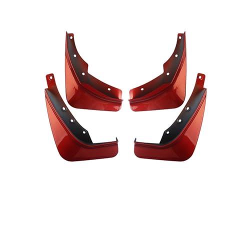 フェンダー 4 個マッドガードフロントリアマッドフラップマッドガードカーアクセサリーカースタイラインスプラッシュガードフェンダー XC60 2018 2019 2020 2021 2022 用(Fusion red)