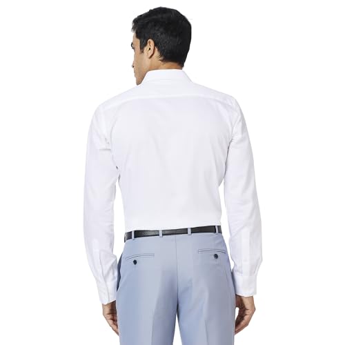 Image of Park Avenue Men's Pure Cotton Structure Pattern Slim Fit Semi Cutaway Collar Full Sleeve Formal Shirt