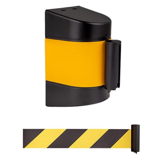CAIFEXUE 2/3/5/10M Retractable Belt Barrier, with Mounting Accessories, Wall Mount Safety Cordon Barrier,Queuing Safety Tape Cordon/a/5M/16.4Ft