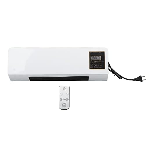 Ozgkee - Calentador de Aire Acondicionado Pequeño, Enfriador y Calentador Portátil, Aire Acondicionado Montado en la Pared, Ventilador Caliente para el Hogar, la Oficina, el