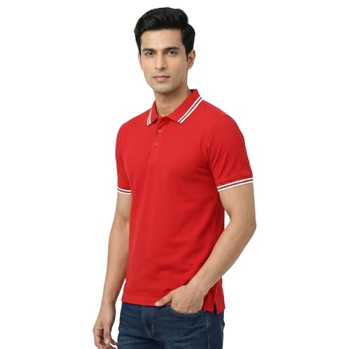 Image of Hangout Hub Hybrid Men's Polycotton Polo T-Shirt | Solid Finish | 260 GSM Premium Fabric | Half Sleeve Collared Neck | Regular Fit | Casual & Office Wear | Set of 1, 2 & 3