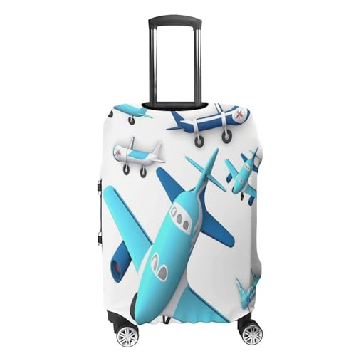 Airplane Travel Luggage Cover Washable Anti-scratch Suitcase Protector Dustproof Protective Cover Case for Wheeled Luggage Fits 19-32 Inch Luggage4