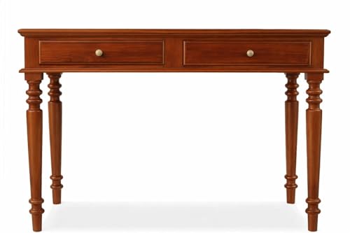 Image of Sheesham Wood Study Table with 2 Drawers Storage for Study Room Home | Solid Wood Workstation Desk Work from Home Table and Office (Do It Yourself) Honey Brown