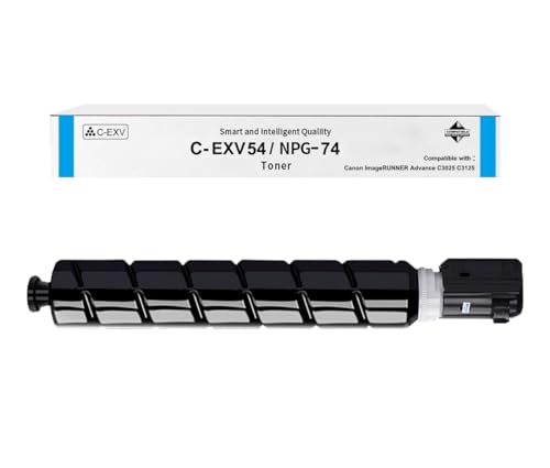 Okra Toner Compatibile con Toner Canon EXV 54 Canon C-EXV54 Ciano Canon C-EXV 54 Toner NPG-74 GPR-58 Canon 1395C002 per Canon iR C3125 Canon iR C3025 Canon iR C3025i Canon iR C3125i