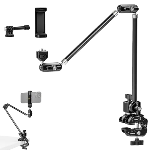 Brazo Mágico de 30" con Super Clamp para Grabación Overhead Ajustable de Vídeo y Webcams