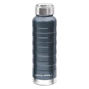 Milton Pebble 710 Thermosteel 24 Hours Hot and Cold Water Bottle, 710 ml, Blue