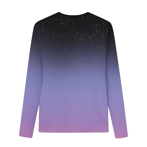 Girls Gradient Shirt Long Sleeve T-Shirts Cotton Graphic Tees Shirts Fall Tops Casual Round Neck Tshirts3