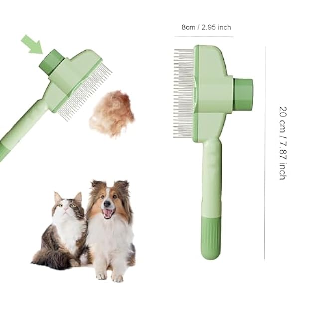 Cat Grooming Brush Kit, 4PCS Pet Self Cleaning Kit for Short & Long-Haired Cats, Small Dogs, Deshedding Brush, Bath Brush & Nail Clipper Set-O5dgMqmJ