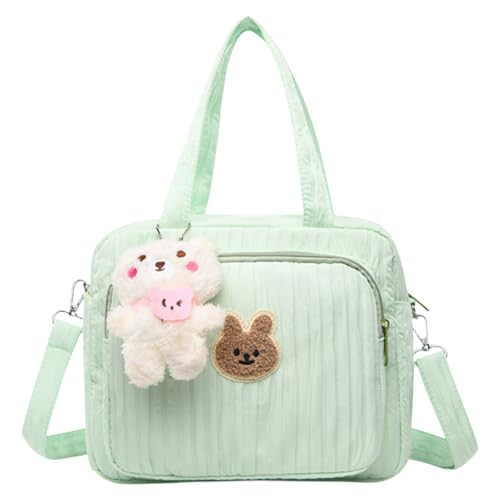 Generisch Baby Bag Tote - Organizador de almacenamiento de algodón con colgante | Cesta de guardería multifuncional con gran capacidad | Soporte de hombro portátil lavable para pañales Boy Girl, verde