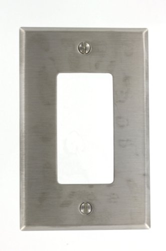 Placa de acero inoxidable Leviton SSJ26-40 con acabado arquitectónico Midway 2