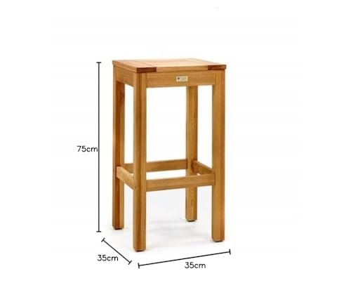 Image of Classic Solid Wood Saddle-Seat Kitchen Counter Stool Set of one| Dark Teak Wood Polish | Bar Stool | Bar Chair | Haigh Stool (Desgin-6)