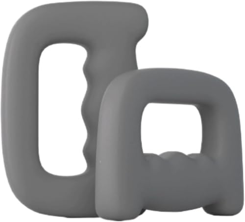 Vilom ダンベル 2kg 一組 ウォーターダンベル D型 空打ちハンドル付き 拳速トレーニング ジャンプマッスル 耐力フィットネス ボクシング 男女兼用 ハンドウェイト エアロビクス トレーニング器具 取っ手付きグリップ 自宅運動用 (1kg,グレー)