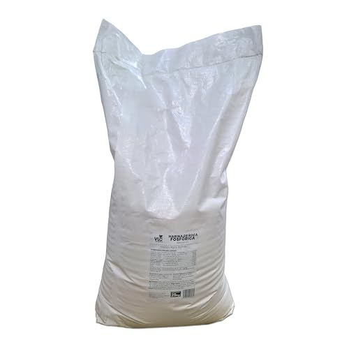 Harina de Roca Fosfórica 100% Natural 25 kg – Aporte Mineral de Fósforo, Calcio y Hierro – Aporte para Árboles Frutales y Cítricos – Mejora del Suelo y Desarrollo Radicular