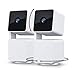 WYZE Cam Pan v3 Indoor/Outdoor IP65-Rated 1080p Pan/Tilt/Zoom Wi-Fi Smart Home Security Camera with Color Night Vision, 2-Way Audio, Compatible with Alexa & Google Assistant, White, 2-Pack