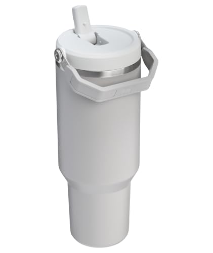 Image of STANLEY IceFlow 2.0 Flip Straw Tumbler with Handle 40 oz | Twist On Lid and Flip Up Straw | Leakproof Water Bottle | Insulated Stainless Steel | BPA-Free | Ash