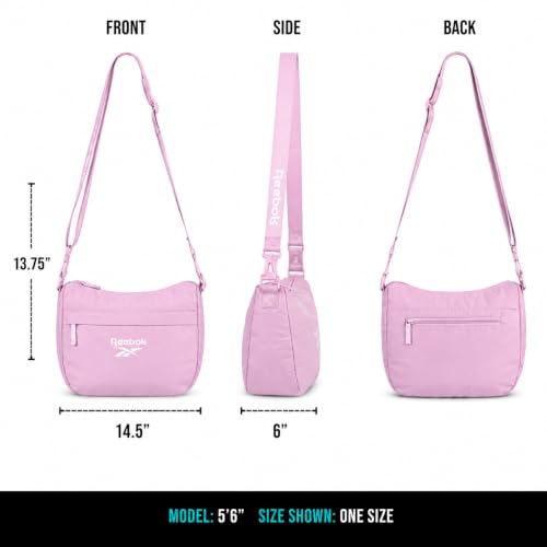 Image of Reebok Womens Crossbody Bag - Lightweight Stylish Nylon Quilted and Non-Quilted Everyday Crossbody Sling Bags for Women