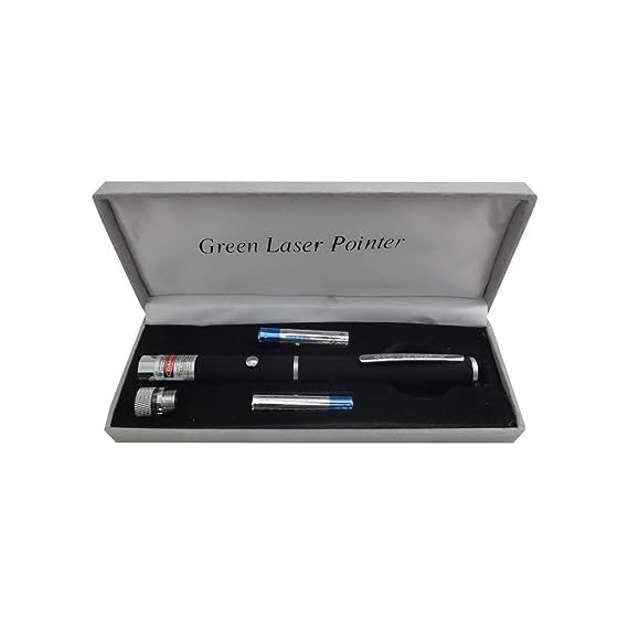Green Ray Beam Light Laser Pointer Pen Copper Presenter 12 Styles Different Laser Patterns Presentation Pen 1 Pointer + 12 Caps
