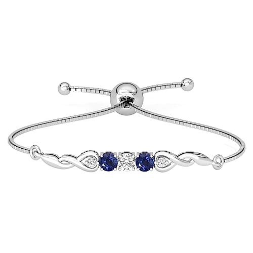 Image of Clara 925 Pure Silver Classic Hand Bracelet | Adjustable, Anti Tarnish, Swiss Zirconia | Gift for Women and Girls
