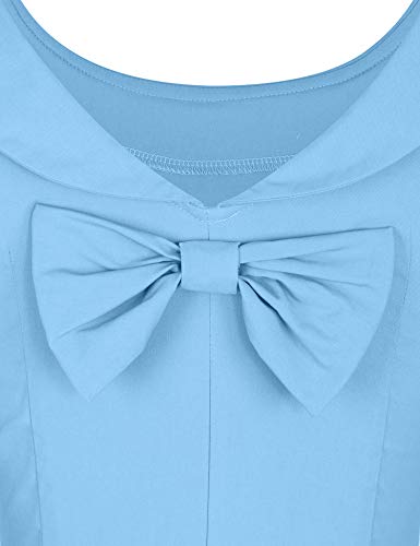 Image of GownTown 1950s Vintage Womens Dress Bowknot Audrey Hepburn Style Party Dresses