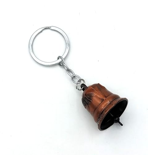 Image of Classic Antique Tibetan Temple Bell Shaped Keyring for Gift Gaurdian bell for Car Bike Bags Metal Key ring Key Chain Bag Charm Gift