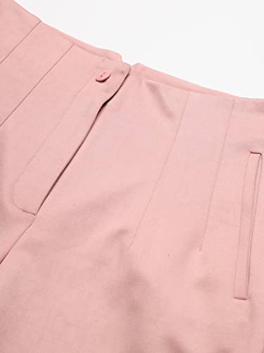 Image of BEATNIK Poly Knit Fitted Beige Womens Trousers