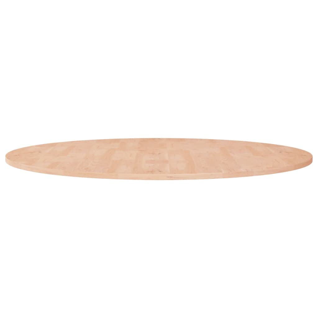 vidaXL Solid Oak Wood Round Table Top 90x1.5 cm - Rustic Adjustable Coffee/Side/Bar Tables - Natural Customizable Finish