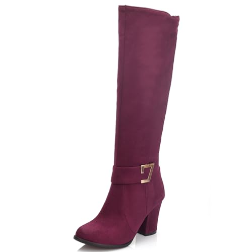 Bottes d'équitation classiques montantes à talon bloc pour femme élégante