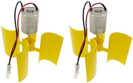 2 Pcs DC 0.1V-5.5V 100-6000RPM Micro Vertical Wind Turbines, Small Motor Wind Blades Generator for DIY image 5