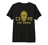 Star Wars Stay Golden C-3P0 Big Face Premium T-Shirt