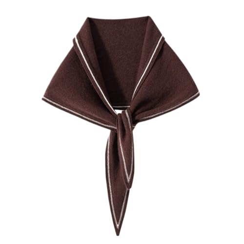 Cashmere Knit Triangle Scarf for Women Knitted Head Scarf Wool Bandana Old Money Aesthetic Accessories