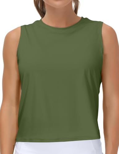 Image of THE GYM PEOPLE Women's Workout Tops in Ice Silk Quick Dry Sleeveless