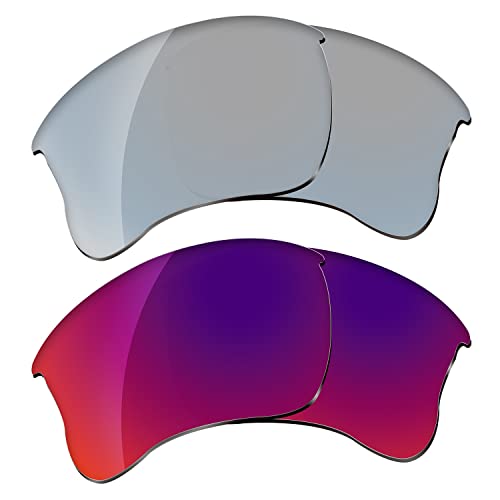 Image of Dynamix Polarized Replacement Lenses for Oakley Flak Jacket XLJ - Titanium & Midnight