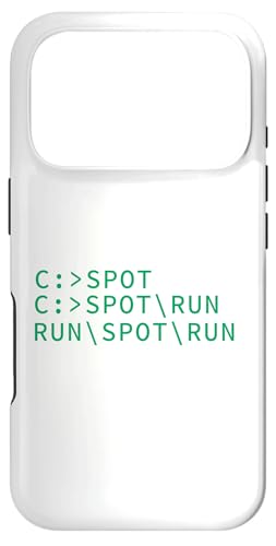 See Spot Run DOS Geek �R���s���[�^�[�v���O���~���O�R�[�h Funny Meme �X�}�z�P�[�X iPhone 17 Pro �p