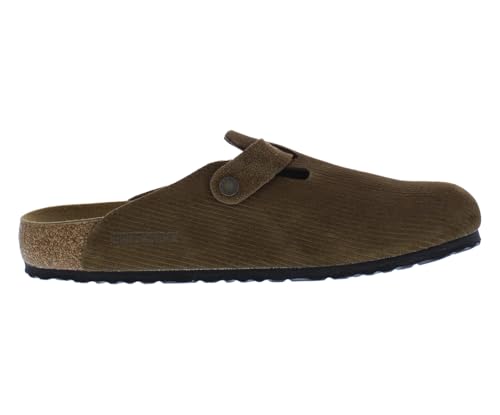 Image of Birkenstock Boston Unisex Shoes Size 13, Color: Corduroy Dark Tea Brown /Brown