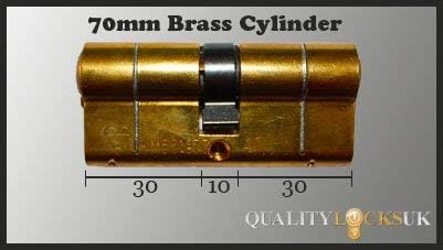 UAP High Security 30/45 (25-10-40) 75mm Euro Cylinder Lock in Brass