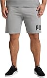 PUMA Men's Size Logo Fleece 10' Shorts (Available in Big, Medium Gray Heather SS25, Large Tall