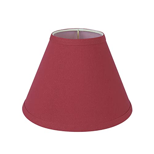 Image of Aspen Creative 58755, Hardback Empire Transitional UNO Lamp Shade, Blood Red, 4 inch Top x 10 inch Bottom x 7 inch Slant Height, Slip UNO 33mm