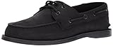 Sperry unisex child Authentic Original Boat Shoe, Black, 6 Big Kid US