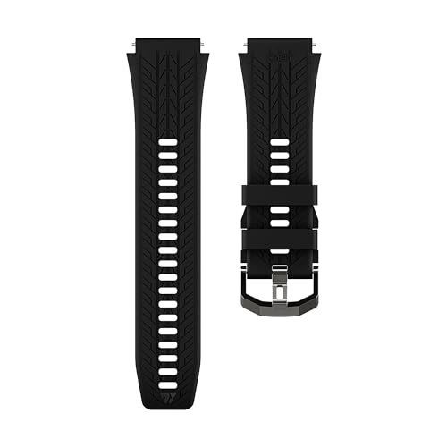 Bracelet montre M3 AMAZTIM silicone noir remplace fermoir cassé boucle métal
