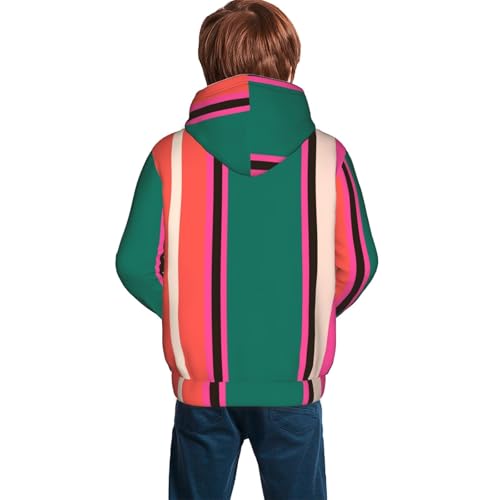 Vertical Stripes Kid Hoodies Boys Sweatshirts Girls Pullover with Pocket4