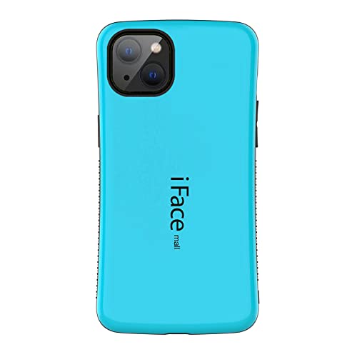 iFace mall iPhone 14 用 カバー アイフォン14 アイフェイス モール スマホカバー ストラップホール ワイヤレス充電対応 (iPhone14, ライトブルー)