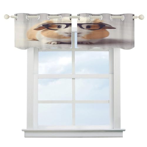 Cortinas opacas sonrientes tipo cenefa de 52 pulgadas para ventanas de baño y cocina 2