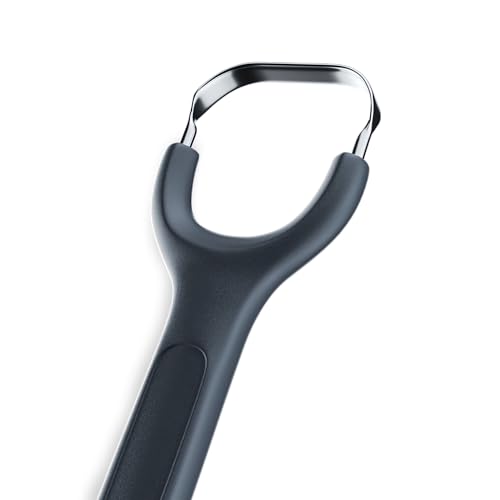 Venneir® Tongue Scraper with Travel Case, Oral Glide Pro–Bad Breath Treatment, Medical-Grade Stainless Steel– for Adults & Kids. 100% Rustproof, Sleek & Effective Design (Midnight Grey) - Image 4