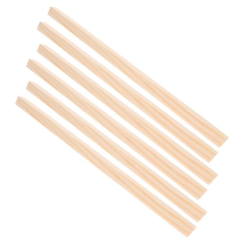 CORHAD Tiras Triangulares de Madera de Pino 6 Pcs, Molduras para Mosquitero de Ventana Diy, Decoración de Ventanas, Piezas para Manualidades, 12 Mm X 30 Cm, Accesorios para Proyectos
