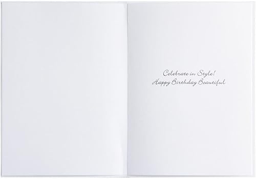 Miniatura 3 de NIQUEA.D Tarjeta de feliz cumpleaños, bolso de flores blancas dimensionales (NB-0036)