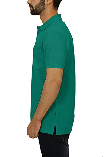 Image of Celsius Men's Half Sleeve Classic Solid Pique Polo with Pocket