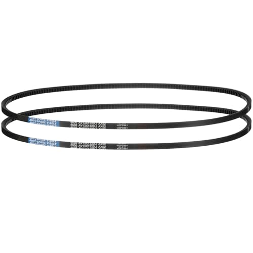 Image of AX52 Belt, Raw Edge Cogged Industrial Rubber EPDM V-Belt, Pack of 2 | 1 /2 inch(13mm) Width x 52 inch(1320mm) Inside Circumference x 5 /16 inch(8mm) Height